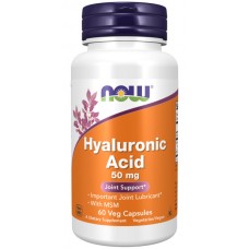 NOW Hyaluronic Acid 50mg+ MSM 60 caps.
