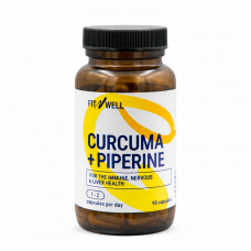 Fitnwell Curcuma + Piperine 90 caps.
