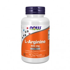 NOW L-Arginine 500mg 100 Veg. Capsules